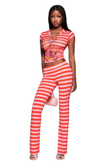 FAFI BLARE TRACKPANT - PINK STRIPE