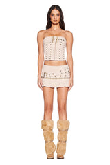 MASON MINI SKIRT - TAN