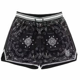 Summer New Retro American Cashew Flower Shorts for Men and Women's Fitness Running Sports Basketball Pants Over Knee Quarters