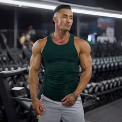 American trendy brand YOONGLA fitness vest for runners, men's quick drying, breathable, elastic training sleeveless top
