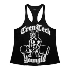 New American Fitness Training I-shaped Tank Top for Men's Sports Hurdles Sleeveless Casual Loose Running Shoulder Tank Top