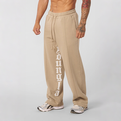 European and American trendy brand YOUNG LA sports printed fitness pants for men's training, running, drawstring, casual straight leg pants