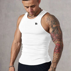 European and American trendy brand YOUNG LA new knitted ice silk ribbed sports fitness vest, running basketball training top