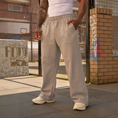 American style trendy YOUNGLA fitness straight leg pants, loose jogging, casual trend, versatile looped cotton pants