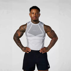 New American trendy brand YOUNG LA sports running fitness sleeveless vest printed breathable quick drying tight top