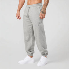 Autumn and winter new YoungLa men's jogging pants, heavyweight looped embroidery pants, fitness binding pants, sanitary pants