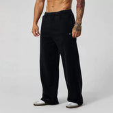 American fashion brand YOONGLA fitness straight leg pants, jogging training, tied rope, casual loose straight leg pants