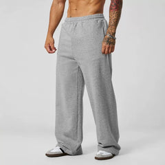 American fashion brand YOONGLA fitness straight leg pants, jogging training, tied rope, casual loose straight leg pants