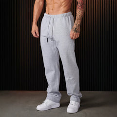 Autumn and Winter Trendy Brand YoungLa Men's Straight Leg Pants Heavy duty Woolen Embroidery Pants Jogger Sports Fitness Pants