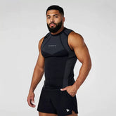 New American trendy brand YOUNG LA sports running fitness sleeveless vest printed breathable quick drying tight top