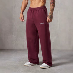European and American fashion brand YOUNG LA men's straight leg sports pants, American jogging and fitness training embroidery casual long pants