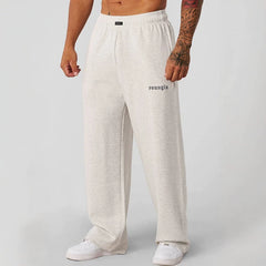 American fashion brand YOUNG LA sports wide leg straight leg sweatpants, versatile fitness printed casual pants, cross-border foreign trade