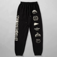 Cross-border foreign trade European and American trendy brand youngLa sports trousers American muscle fitness exercise casual foot trousers