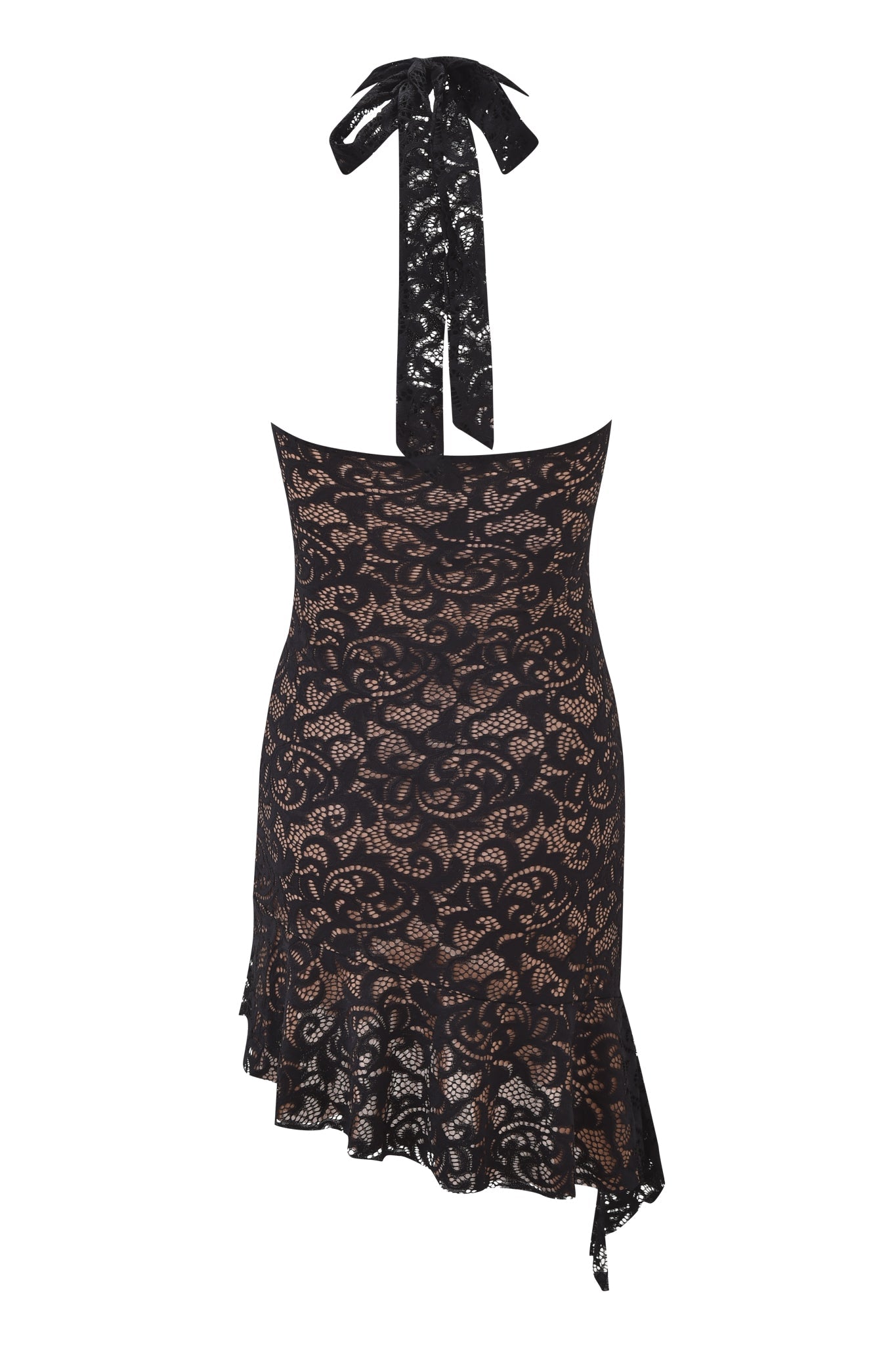 GEMMA HALTER MINI DRESS - BLACK