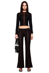 RONAN PANT - BLACK AND RED PINSTRIPE