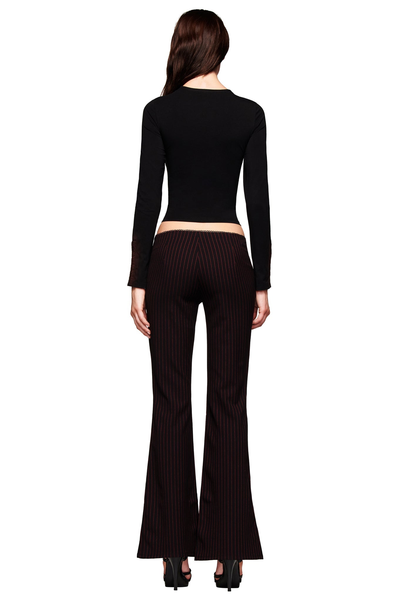RONAN PANT - BLACK AND RED PINSTRIPE