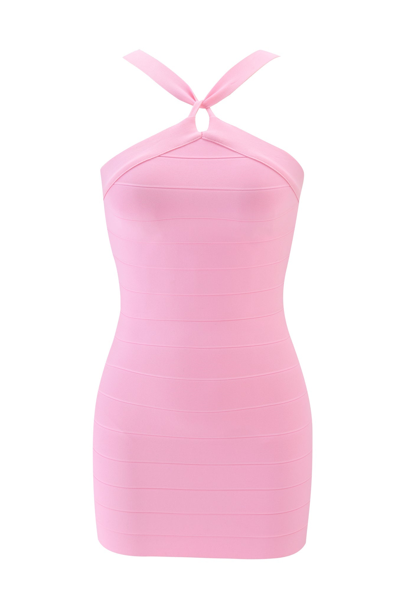 VESPERA BANDAGE MINI DRESS - PINK