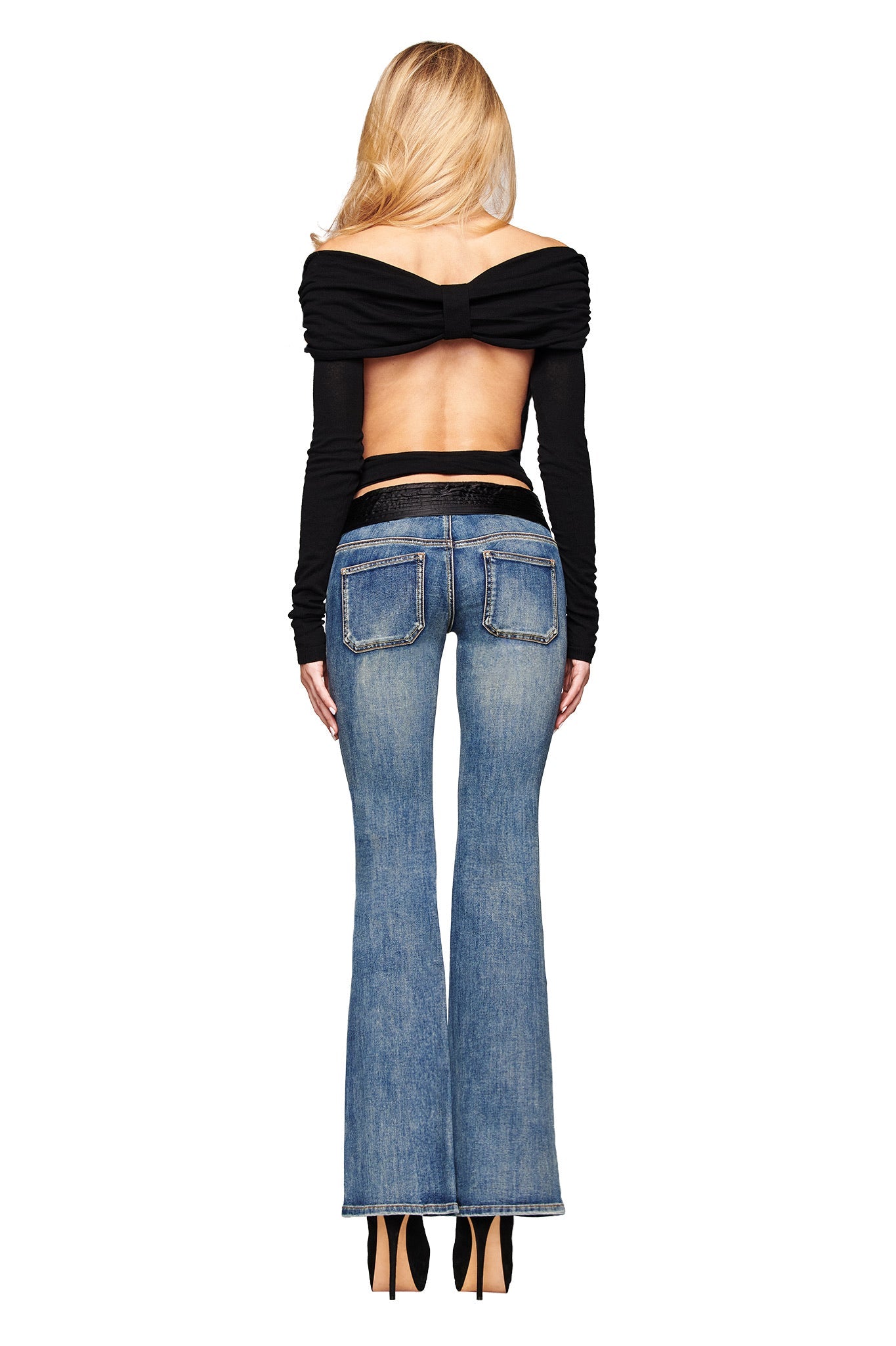 VEYRA LONG SLEEVE TOP - BLACK