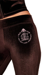 BLARE VELOUR POCKET TRACKPANT - CHOCOLATE