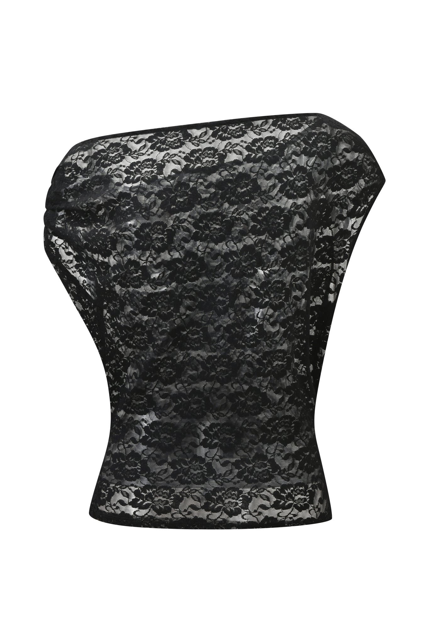 GISELLE LACE TOP - BLACK