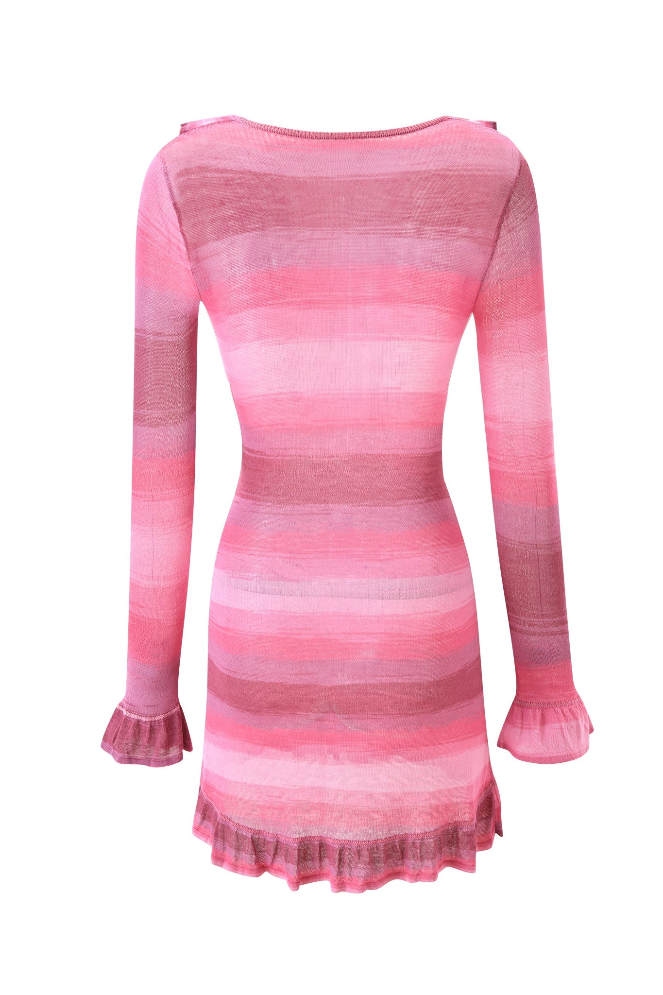NERISSA KNIT MINI DRESS - PINK STRIPE