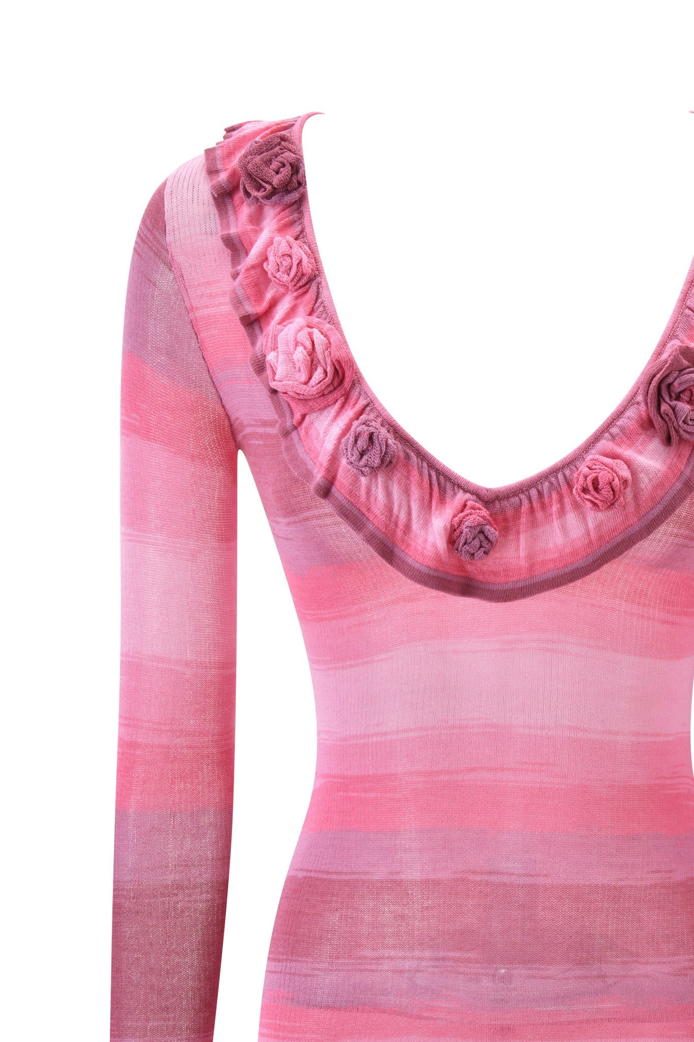 NERISSA KNIT MINI DRESS - PINK STRIPE
