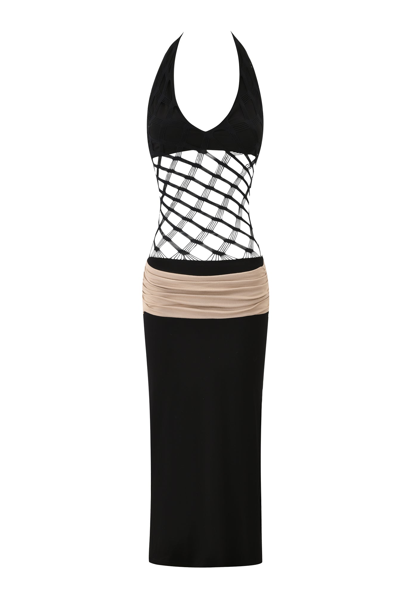 ZOREEN MIDI DRESS - BLACK