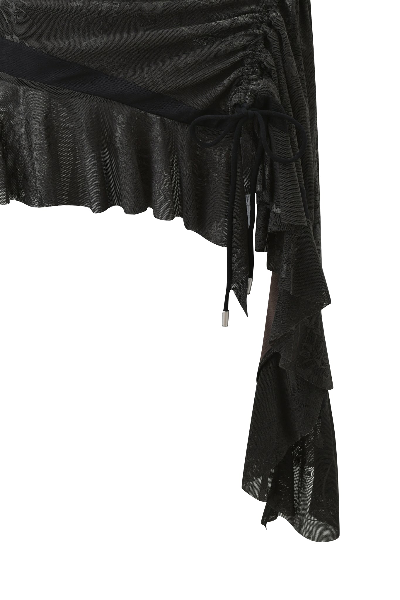 ISOLAE ASYMMETRICAL MINI SKIRT - BLACK