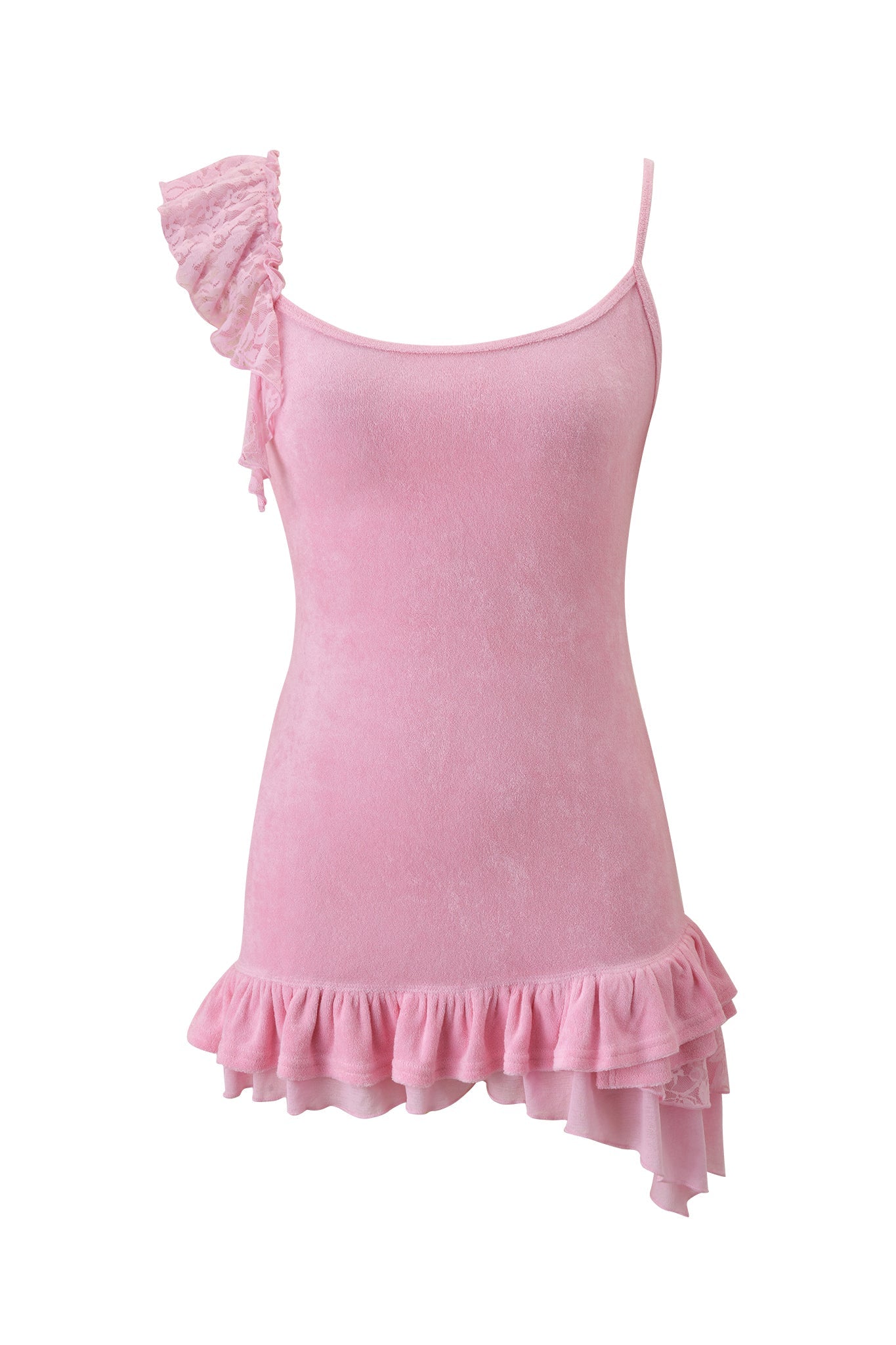 BRIELLE TERRY MINI DRESS - PINK