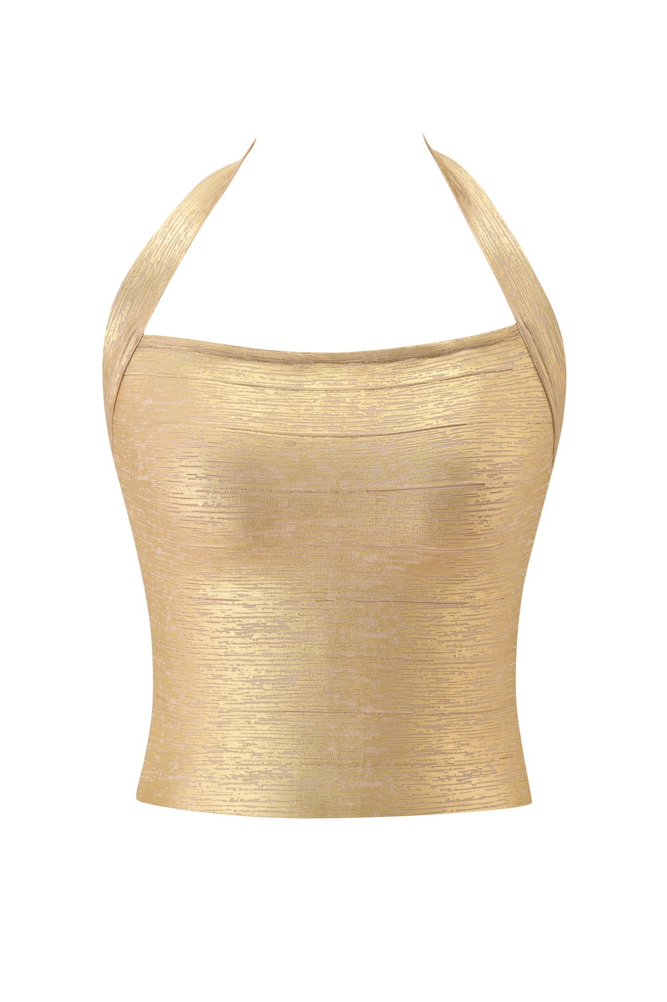 AIDEN PLATINUM BANDAGE TOP - GOLD
