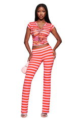 FAFI BLARE TRACKPANT - PINK STRIPE