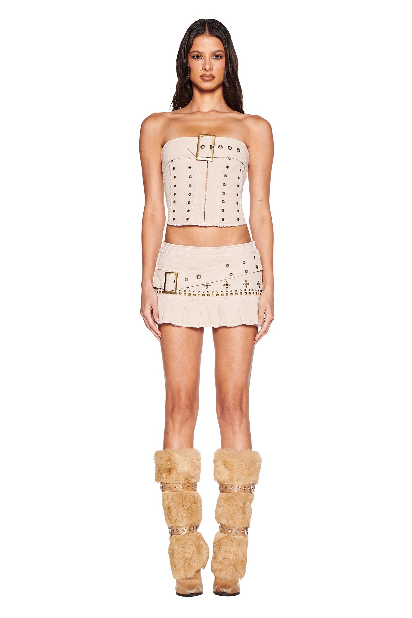 MASON MINI SKIRT - TAN