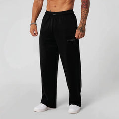 American fashion brand YOUNG LA sports wide leg straight leg sweatpants, versatile fitness printed casual pants, cross-border foreign trade