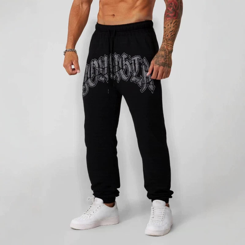 American fashion brand YOONGLA sports ankle binding pants for couples, versatile fitness training, printed casual pants for both men and women