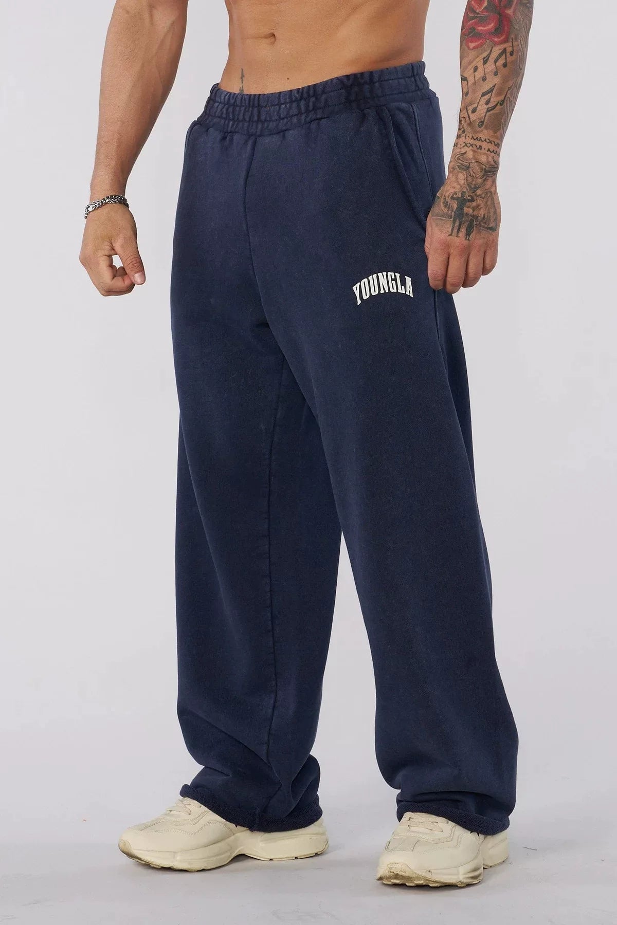 European and American new trendy brand YOUNG LA, slow runners, sports straight leg pants, casual fitness training, loose pants for men