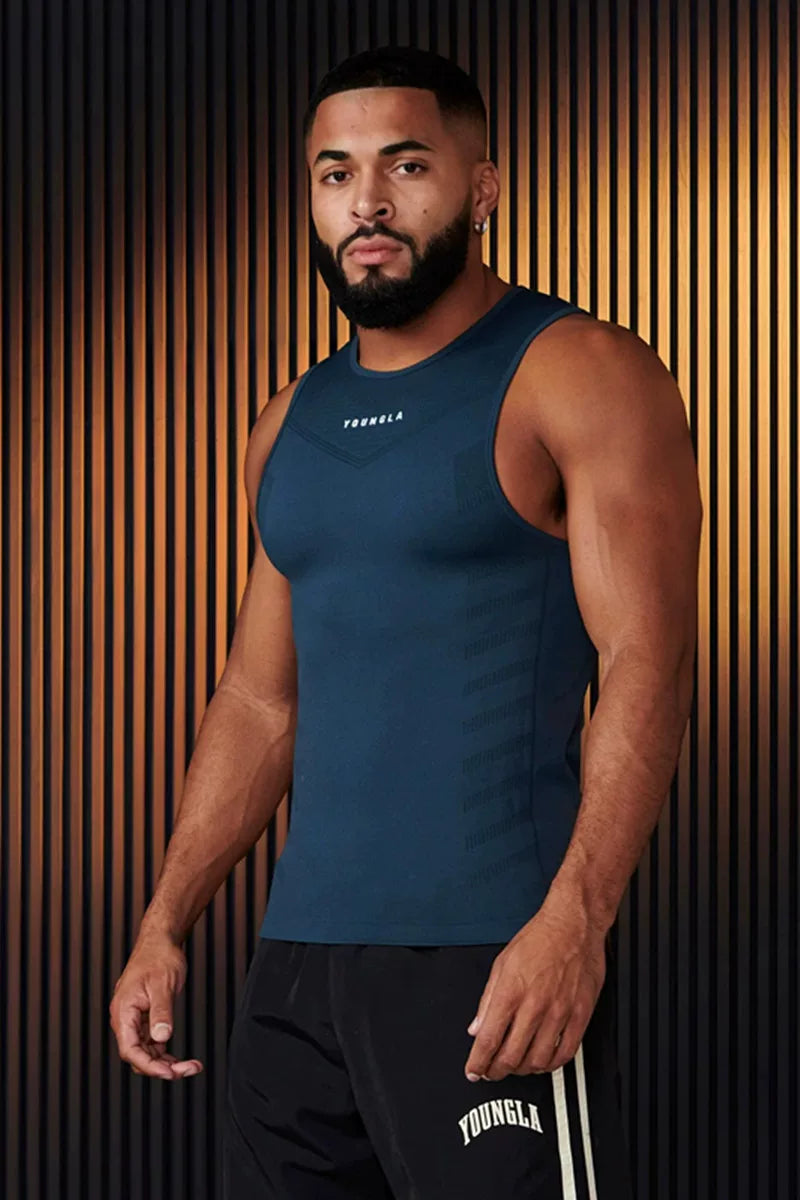 2024 Summer New YONGLA Fitness Tank Top, Casual Running, Printed Sports Sleeveless T-shirt, Cross border Foreign Trade