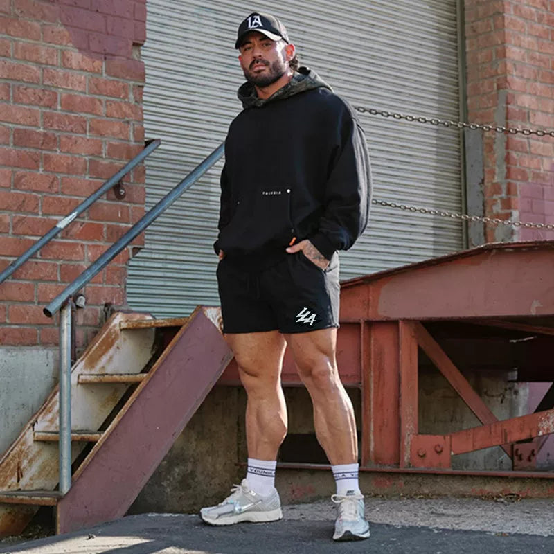 European and American trendy sports basketball shorts YOUNG LA casual shorts summer wool loop cotton fitness training cross-border foreign trade