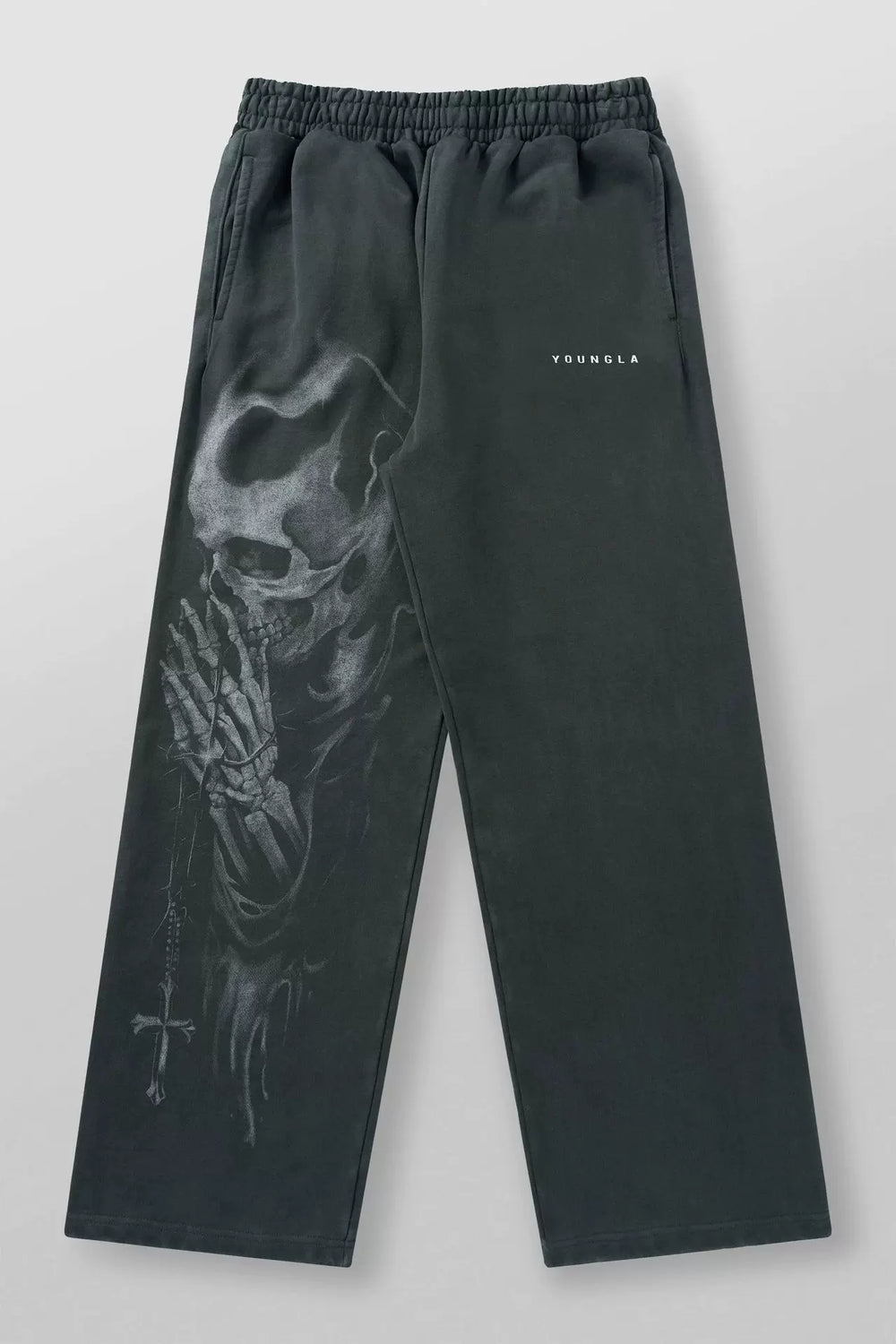 New American High Street Retro Hip Hop YOUNG LA Men's Fitness Sports Pants European and American Trendy Brand Casual Straight Pants
