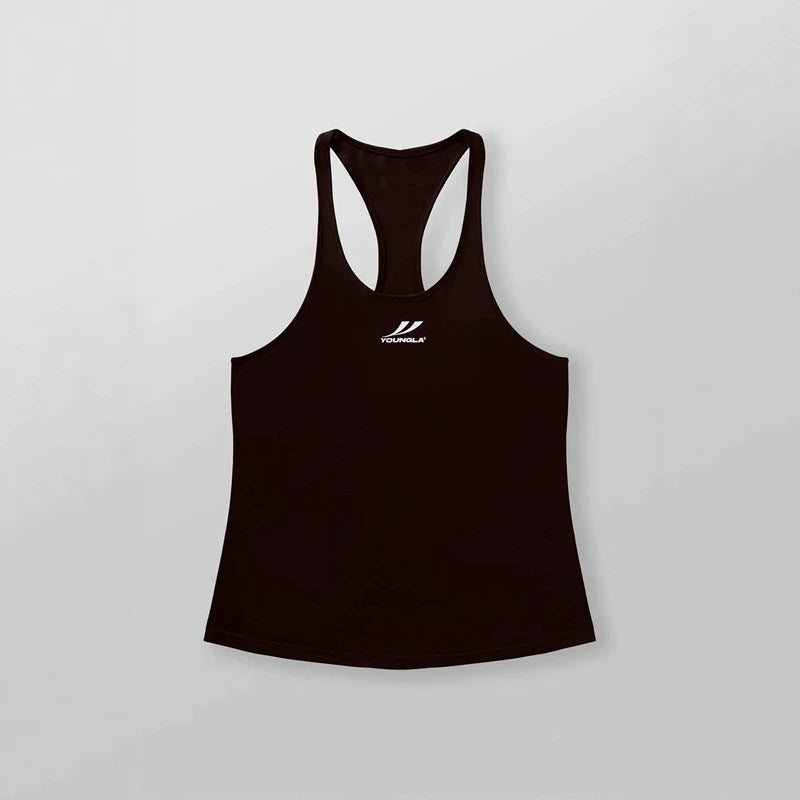European and American trendy brand YOONGLA men's sleeveless vest fitness suit quick drying elastic exercise training running fitness top