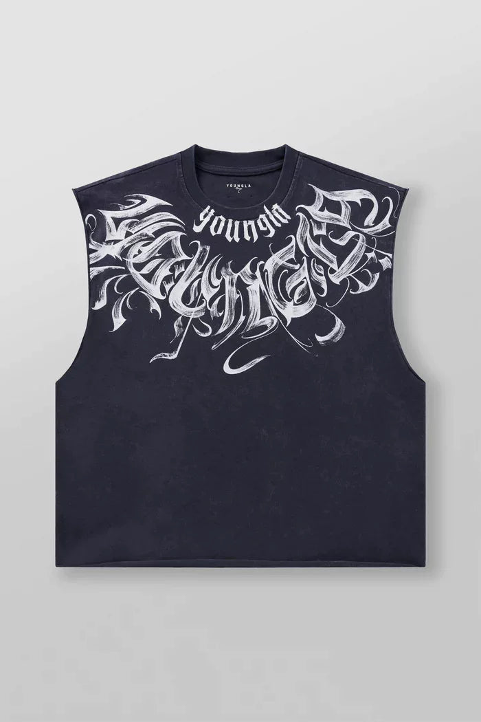Cross border foreign trade, European and American trendy brand YOONGLA, jogging and fitness vest, fashionable and casual trend sleeveless T-shirt