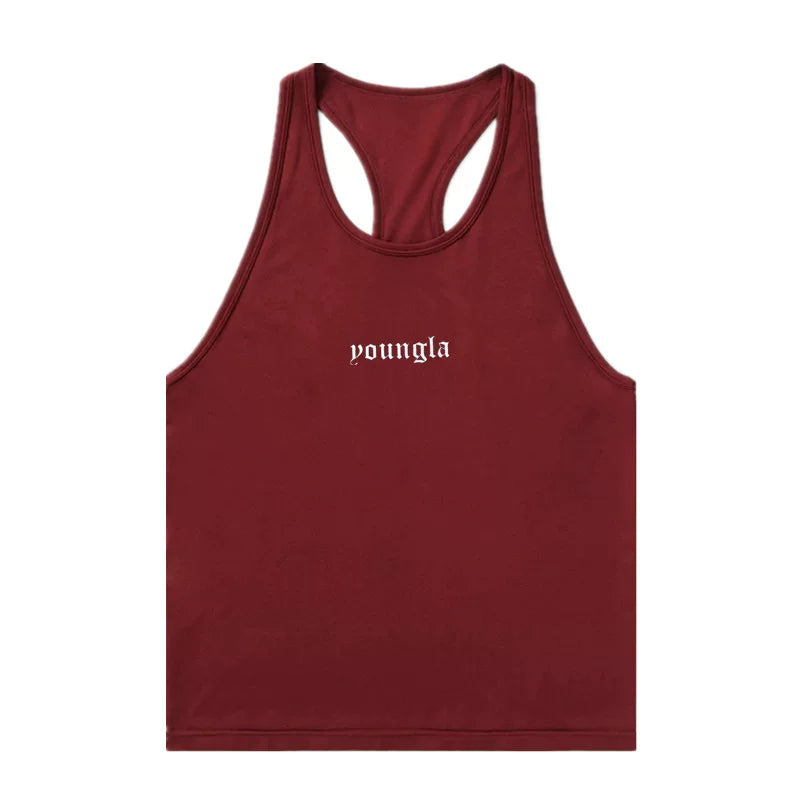 New summer running sleeveless vest, casual, breathable, elastic, muscle fitness, iron top, cross-border foreign trade