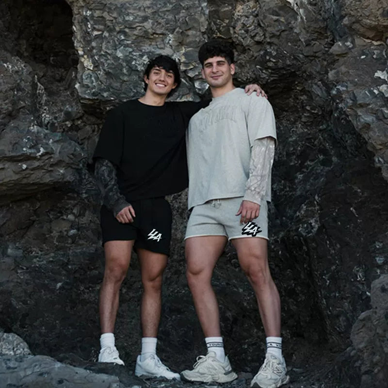 European and American trendy sports basketball shorts YOUNG LA casual shorts summer wool loop cotton fitness training cross-border foreign trade