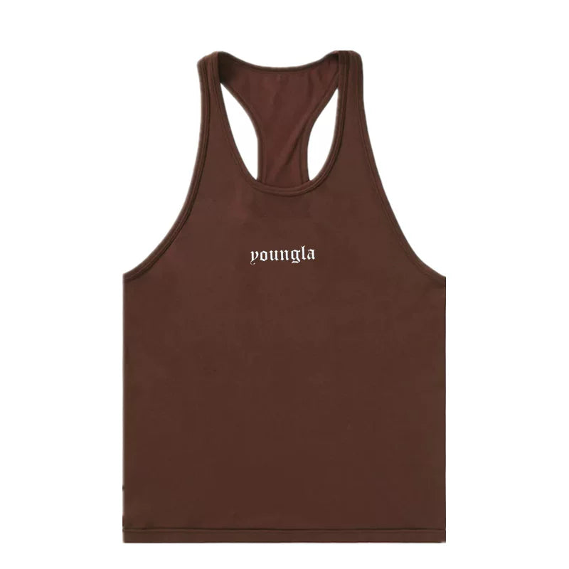 New summer running sleeveless vest, casual, breathable, elastic, muscle fitness, iron top, cross-border foreign trade