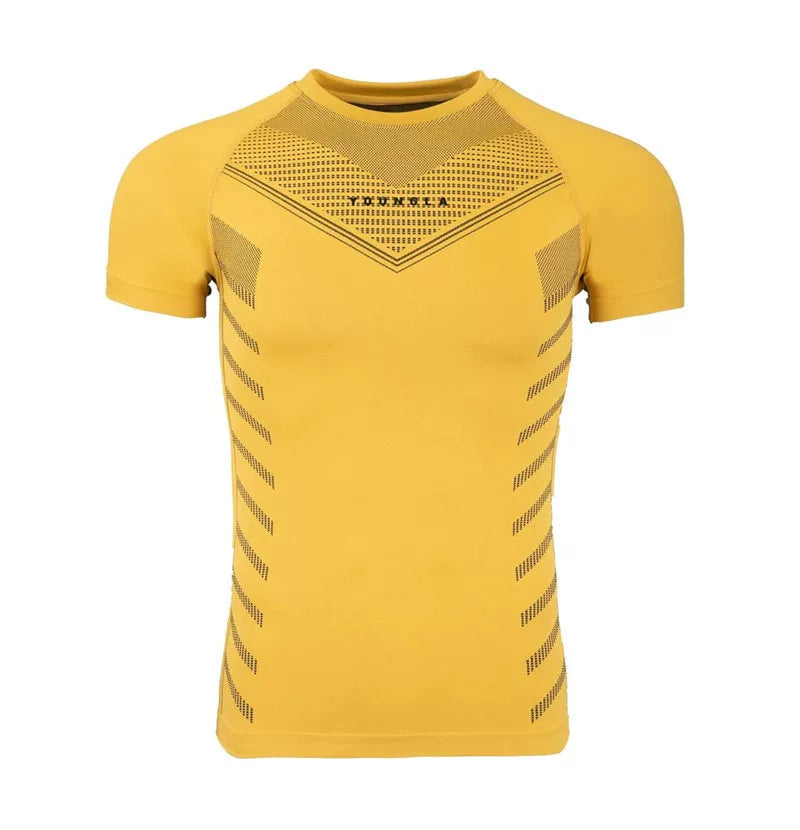European and American trendy brand Youngla fitness clothes, sports t-shirts, high elasticity training muscle tight fitting clothes, men's short sleeves, cross-border foreign trade