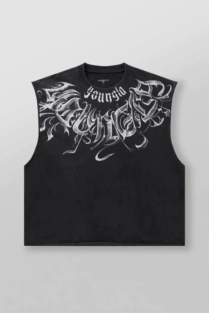Cross border foreign trade, European and American trendy brand YOONGLA, jogging and fitness vest, fashionable and casual trend sleeveless T-shirt