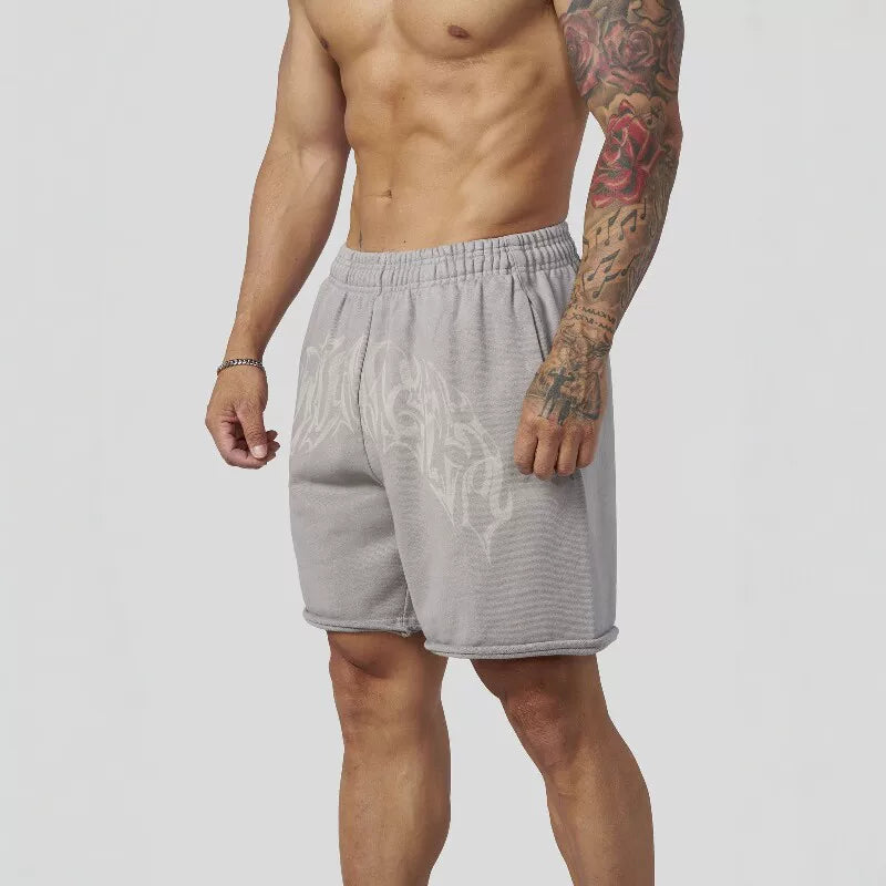 American trendy brand YOONGLA fitness letter shorts loose oversized jogging casual running loop shorts
