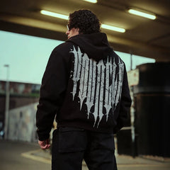 American fashion brand YOUNG LA hooded sweatshirt, fashionable jogging, casual fitness, running, zipper cardigan jacket