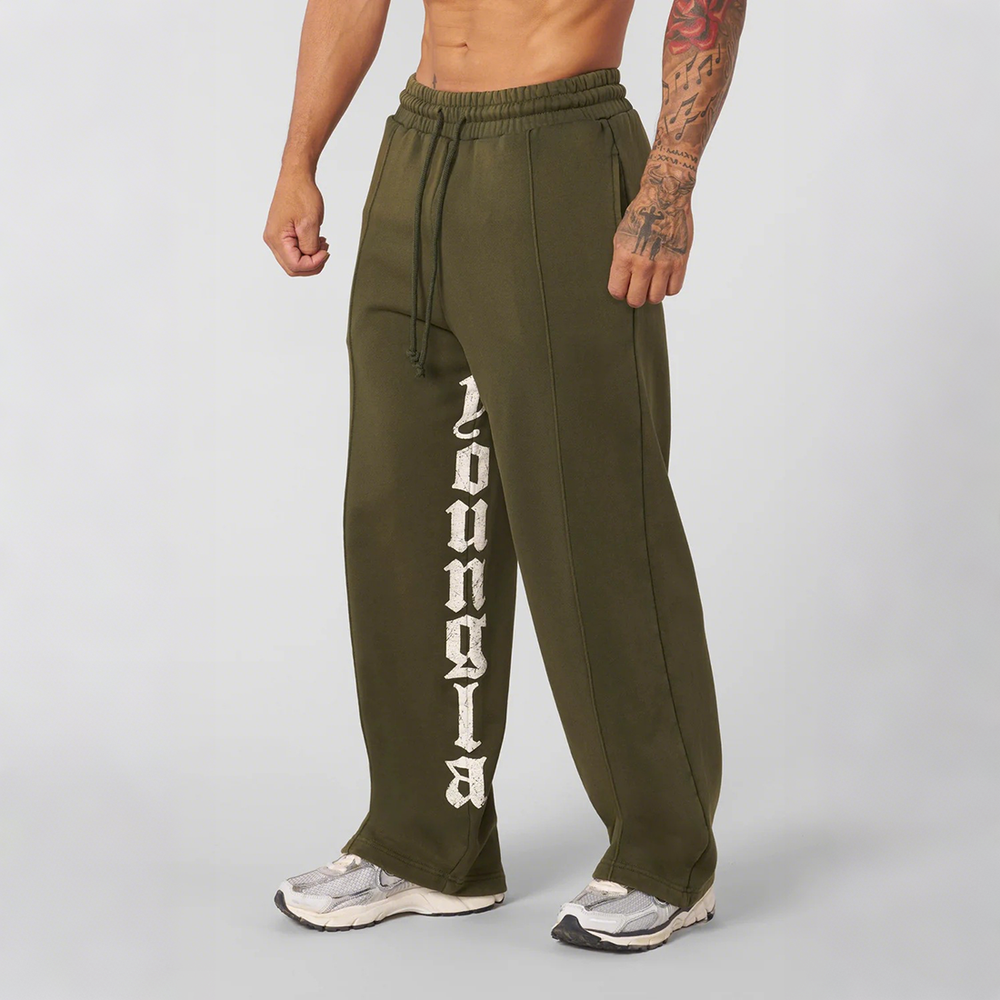 European and American trendy brand YOUNG LA sports printed fitness pants for men's training, running, drawstring, casual straight leg pants