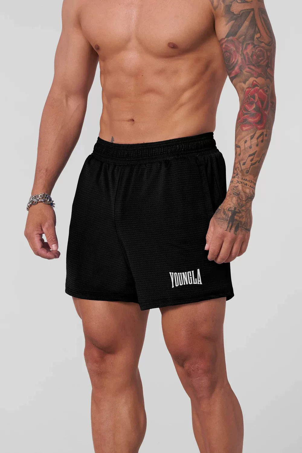 European and American trendy brand YOUNG LA casual shorts, American fitness training sports breathable quick drying three-point basketball shorts