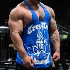 New American Fitness Training I-shaped Tank Top for Men's Sports Hurdles Sleeveless Casual Loose Running Shoulder Tank Top